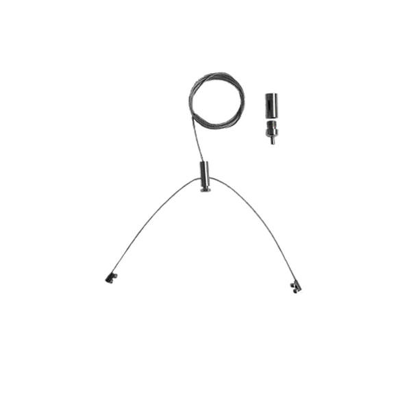 tlb1446 LED Bürobeleuchtung IDA Seil OB uni, Drahtseilabhängung, Universal mit Feststeller, 2er-Set