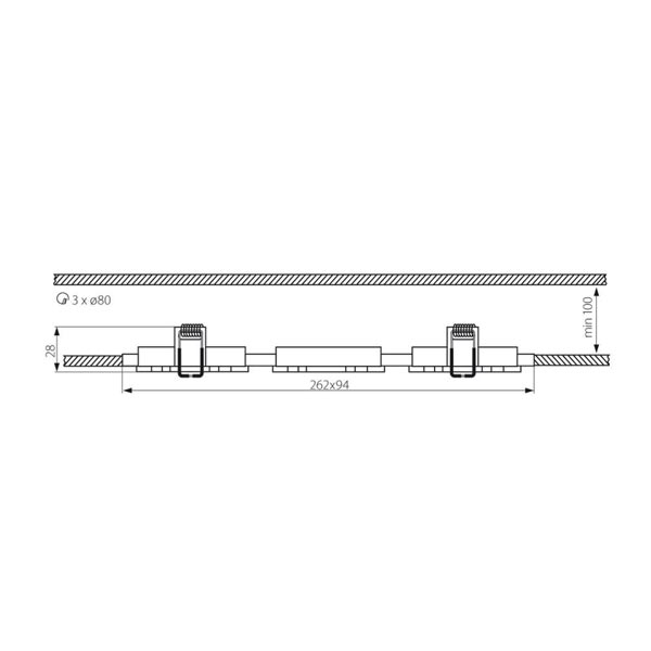 tlb1611_1 Büroleuchte SAIDI III, EINBAU-Strahler, 3x max 50W