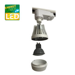 LED Bürolampen 3 Phasen LED Spot TONI GU10 ohne Leuchtmittel für Stromschienensystem 230V, weiss