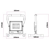 Bürobeleuchtung LED Baustrahler, 30W, SMD LED, 2550lm, 6400K,