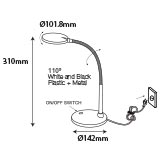 LED Bürobeleuchtung LED Schreibtischlampe VERENA, 5,5W, 420lm, 4000K,