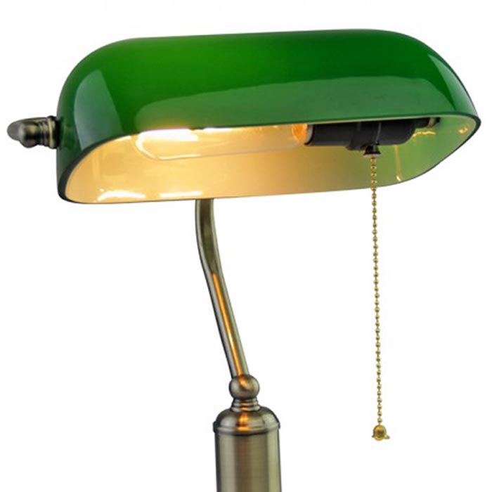 tlb2515_1 Bürobeleuchtung Tischleuchte, BANKERS, E27, max. 60W, Grün